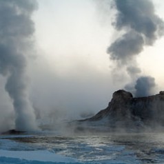 Castle Geyser, Steam and Fog